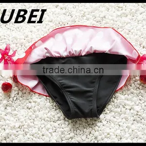 Children's Swimsuit Girls Swimsuit Big Wave Point Split Child Bikini Two-piece Swimsuit Children Swimming Cap thumbnail-4