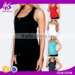 2016 Guangzhou Colorful Fashion Latest Women 100% Polyester Zipper Ladies Long Tops For Leggings thumbnail-1