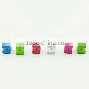 2015 New Style Hot Selling Spray Paint Body Piercing Jewelry,316l Stainless Steel Fake Plugs,square Fake Plugs With cz Stones thumbnail-1