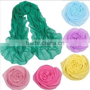 Wholesale Ladies Satin Silk & Chiffon Shawle thumbnail-1