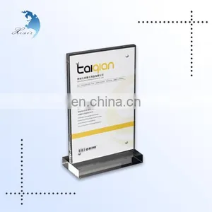 Hot Sale Custom Printed Acrylic Sign Holders 8.5 x 11 Card Advertising Display Stand With High Quality thumbnail-1