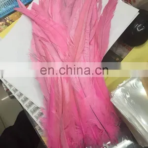 Wholesale 30-40cm Bright Pink Rooster Tail Feathers thumbnail-1