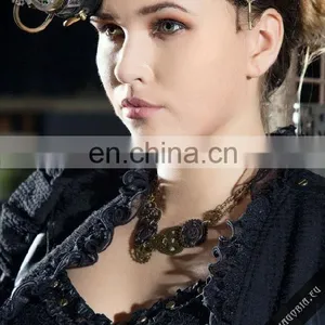 Steampunk Cogwheel Gear Brass Necklace thumbnail-4