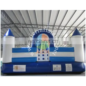 Clear Bule and White Inflatable Funland, Commercial Funland City for Sale thumbnail-1
