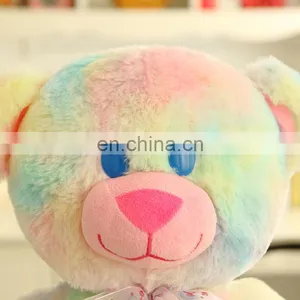 Fluffy Jumbo Colorful Rainbow Teddy Bear Plush Custom Toy thumbnail-6