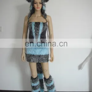 Carnival Adult Sexy Women Plush Animal Wolf Cosplay Costumes for Parties WC-0021 thumbnail-1