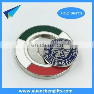 Bulk Golf Club Custom Big Magnetic Hard Enamel Ball Markers thumbnail-1