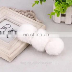 Wholesale Faux Fur Pompon Keychain 3pcs Fur Ball Bag Charm thumbnail-4