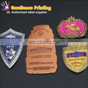 Hot Selling Custom High Precision Cheap Fashion Metal Sticker Metal Wine Label With Competitive Price thumbnail-3