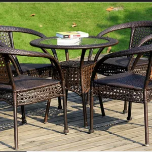 Weatherproof Wicker Outdoor Furniture Rattan Table Chairs Water Resistant thumbnail-1