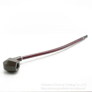 415mm Length Wooden Resin Long Tobacco Pipe With Brown Hexagonal Head for Smoking thumbnail-3