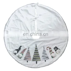 Decorative LED Embroidery Penguin With Hat 3D Scarf Tree Skirt for Christmas thumbnail-6