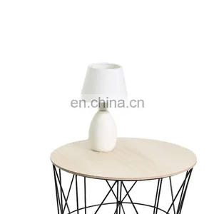 Nordic Good Item Restaurant Hotel Office Home Decor Modern White Matte Table Lamps Ceramic Base With Custom Logo thumbnail-3
