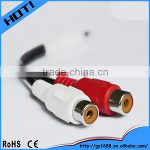 3.5mm Male to 2 Female Rca y Splitter Audio Adapter Cable thumbnail-3