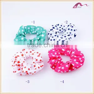 Girls Star Printing Scrunchies Elastic Band For Hair Accessories thumbnail-1