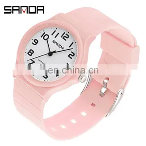 Sanda 6010 Stylish Ladies Mens Analog Watch Waterproof Relojs Minimal Unisex Quartz Watches thumbnail-3