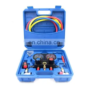Conjunto de manômetros de coletor de alumínio ALD CT-536 para sistema de refrigeração HVAC, ar-condicionado automotivo, recarga de AC com R134A, R502, R410A, R404 preço thumbnail-5