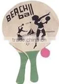 Hot Selling Wooden Plastic Beach Rackets Beach Paddle Catch Bat Beach Game Set thumbnail-1
