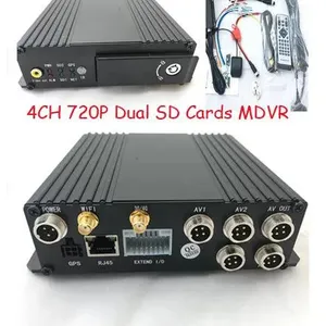 Dual SD Card Mdvr Ahd 4CH Channel 720p G-Senor Super 3G 4G Mini Vehicle Mobile DVR thumbnail-5
