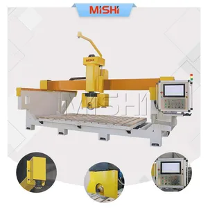 MISHI 5 Axis Cnc Bridge Saw 3020 1325 Stone Carving Cnc Router Granite Bridge Saw Cutting Machine for Sale thumbnail-1