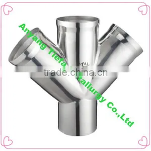 Stainless Steel Four Way Tee Pipe thumbnail-1