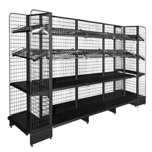 Supermarket Metal Multi Layers Double Sided Gondola Display Shelf With Different Colors thumbnail-5