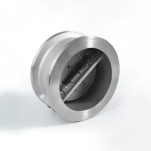 3in CF8 Stainless Steel High Temperature Wafer Butterfly Check Valve Spring Dual Plate Non-Return Valve thumbnail-3