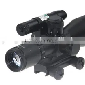 China Supplier 2.5-10x40 Dual Illuminated Laser Riflescope Rifle Scope Cut Sunshade/2.5-10x40mm Rifle Scope With Red Laser thumbnail-2