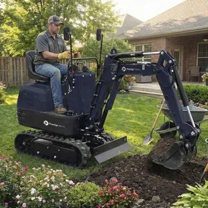 LUYUE LY-12 Minibagger 1.2 Ton Mini Excavator Compact Crawler Digger With Canopy for Garden Farmland Work thumbnail-4