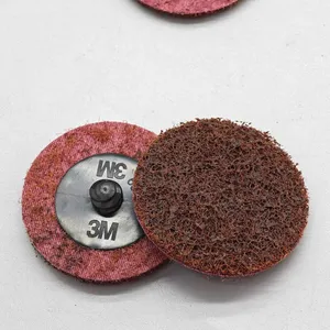 3M Nylon Sandy Disc 2 Inch Quick Change for Surface Disc MED Red 100PC Package 3M Original Imported Product thumbnail-3