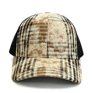 Summer Printed Logo Trucker Mesh Cap Breathable Mesh Back Sun Protection Hat thumbnail-2
