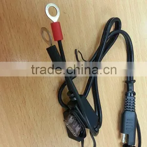 SAE Cable to Ring Terminal UL SPT-2 18AWG Cable 500MM With SAE Plug and Molding FUSE Holde Power Cable thumbnail-2