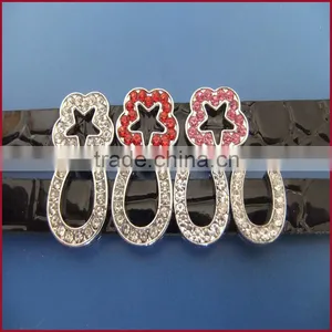 Zinc Alloy Rhinestone Plum Flower 10mm Slide Charms With Full Diamonds thumbnail-5