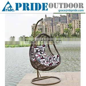 Rattan Outdoor Steel Garden Swing Chair Cover Outdoor Single Seat Swing Chair thumbnail-1