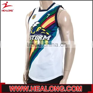 Acceptance Sample Dye-Sublimation Printing Sleeveless Rugby Jersey Quality Choice thumbnail-1