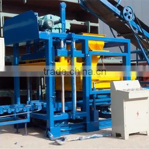QT4-25 Hydraulic Plants Concrete Hollow Block Making Machinery With PLC Control Box thumbnail-5