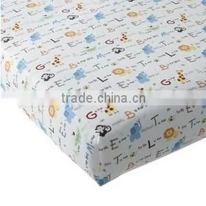 100% Cotton Printed Baby Crib Fitted Sheet thumbnail-3