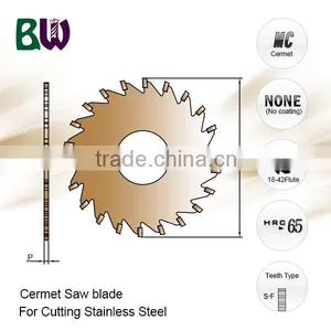 Cermet Brazed Tips Cutting Saw Blade For Cutting Stainless Steel thumbnail-2