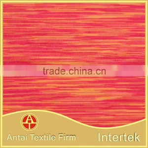 Weft Knitted Multi Color Yarn Dye Sportswear Clothing Fabric for Workout Compression Shorts thumbnail-1