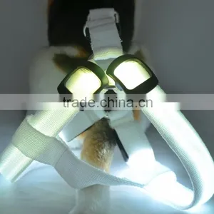 LED Nylon Pet Dog Cat Collar Led Glow Flash Light Dog Puppy Belt Harness Leash Tether Pet Safety Collar Rope thumbnail-1