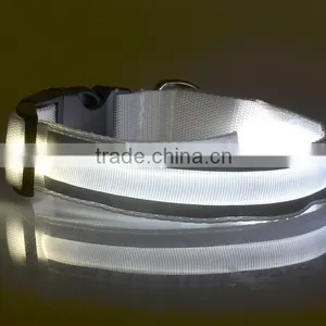 Puppy Pets Dogs Striped Mesh LED Night Flashlight Collar S-XL thumbnail-5