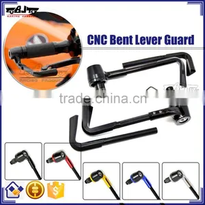BJ-LG-003 Universal 7/8" 22mm CNC Motorcycle Bent Brake Clutch Lever Guard thumbnail-1