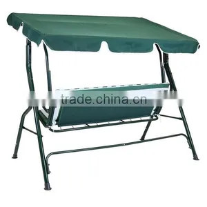 3 Seater Garden Steel Frame Patio Swing Chair With Canopy thumbnail-5
