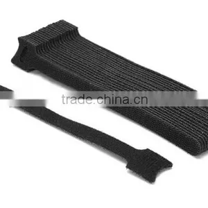 Black Reusable Back to Back Hook and Loop Wire Cable Tie thumbnail-4