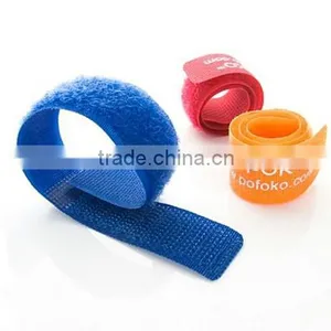Good Quality Colorful Hook And Loop Tape Logo Print Tie Strap thumbnail-4