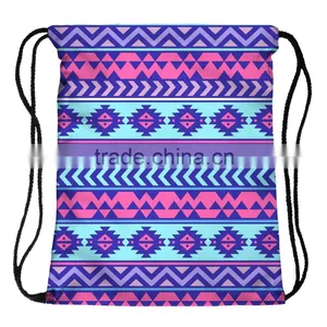 Brand New 3D Print Aztec High Quality Kids Colorful Drawstring Bag thumbnail-6