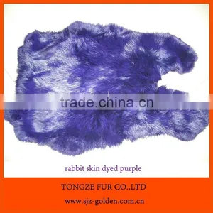High Quality Rabbit Fur Skin Dyed Colors thumbnail-2