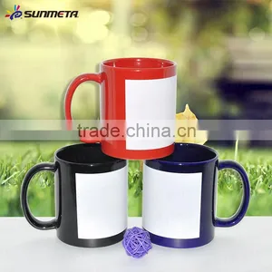 Sunmeta India Hot Selling 11oz Sublimation Patch Mug Cup SKB07 Quality Choice thumbnail-1