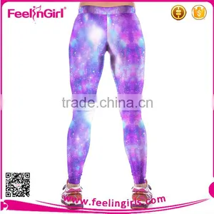 2016 Good Quality Wholesale Galaxy Fitness Colorful Leggings thumbnail-2