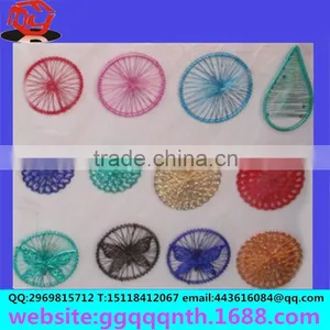 Christmas Ornaments Accessories Abnormity Peach Heart Love Circular Handmade Beaded Woven Wire Earrings Pendant thumbnail-5